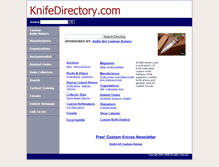 Tablet Screenshot of knifedirectory.com